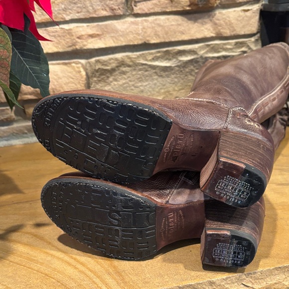 BED|STU Distressed Taupe Brown Over the Knee Boots 👢! - Picture 6 of 8